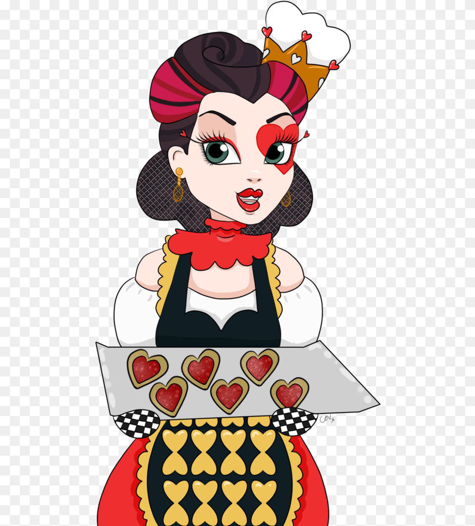 The Queen Of Hearts Tarts By Supertato Queen Of Hearts With Tarts, Person, Head, Face, Baby Png