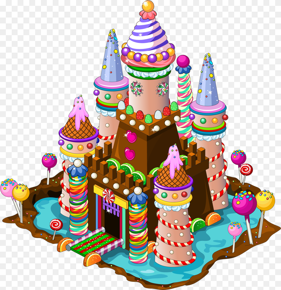 The Quest For Stuff Wiki Candy Land Castle, Birthday Cake, Cake, Cream, Dessert Png