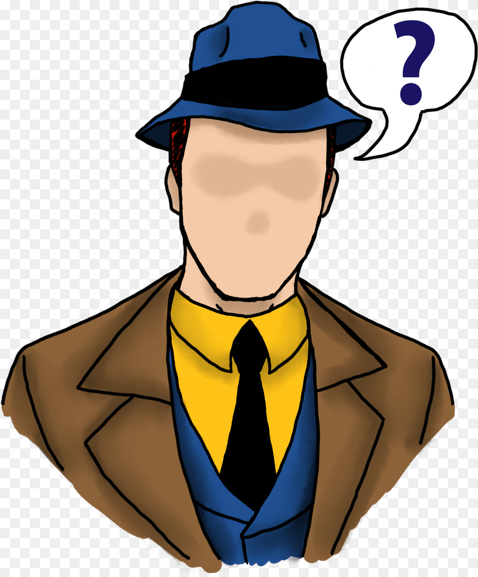 The Question From Dc Cartoon, Accessories, Tie, Hat, Formal Wear Free Png Download