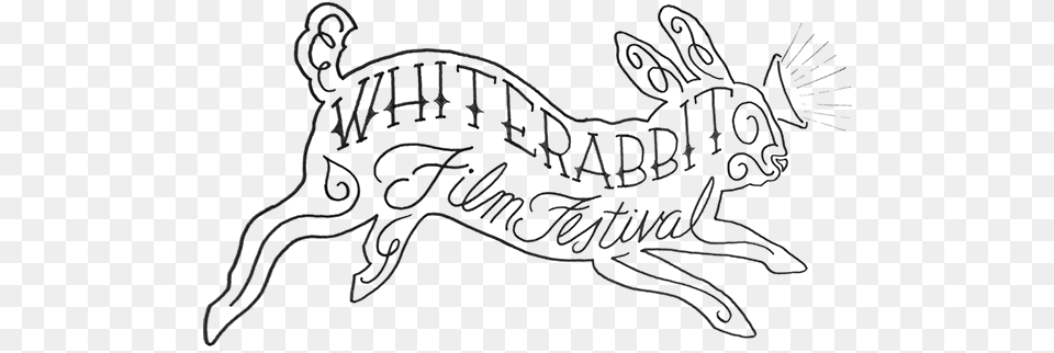 The Quotwhite Rabbit Film Festival Line Art, Text, Drawing Png Image