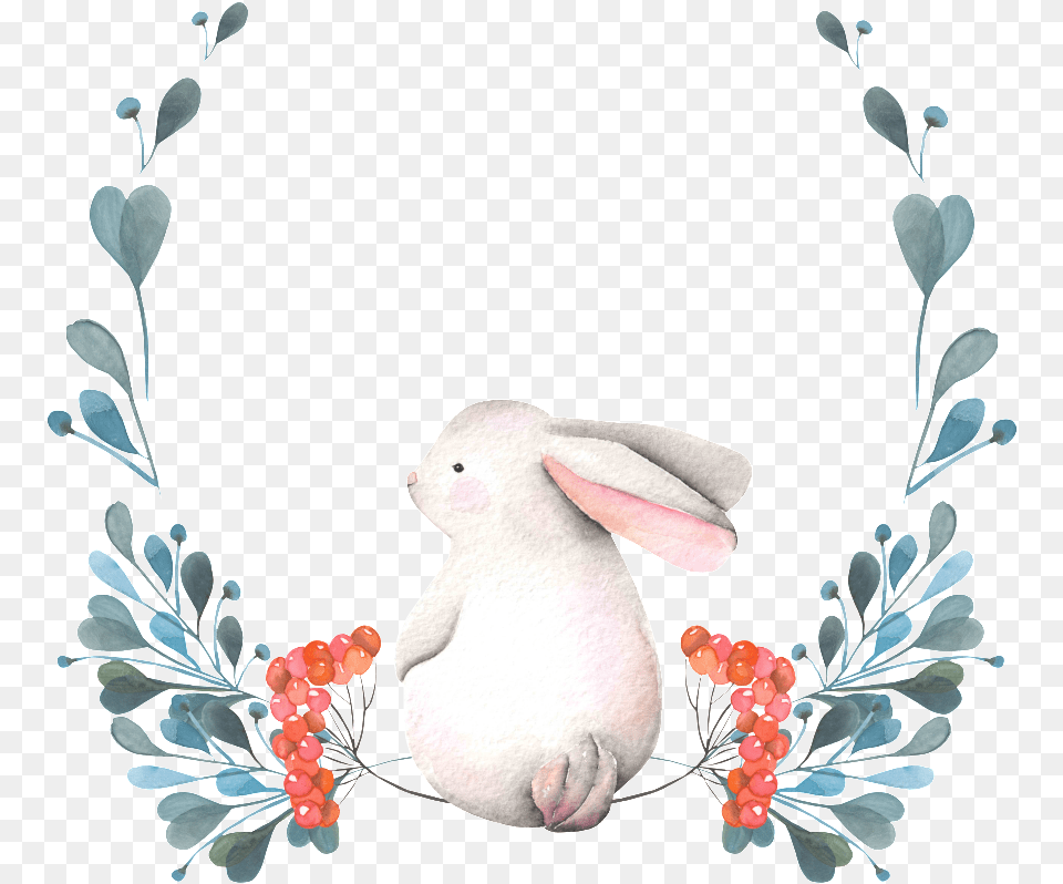 The Rabbit Hand Painted Back Seated Illustration, Art, Animal, Mammal, Bear Free Transparent Png