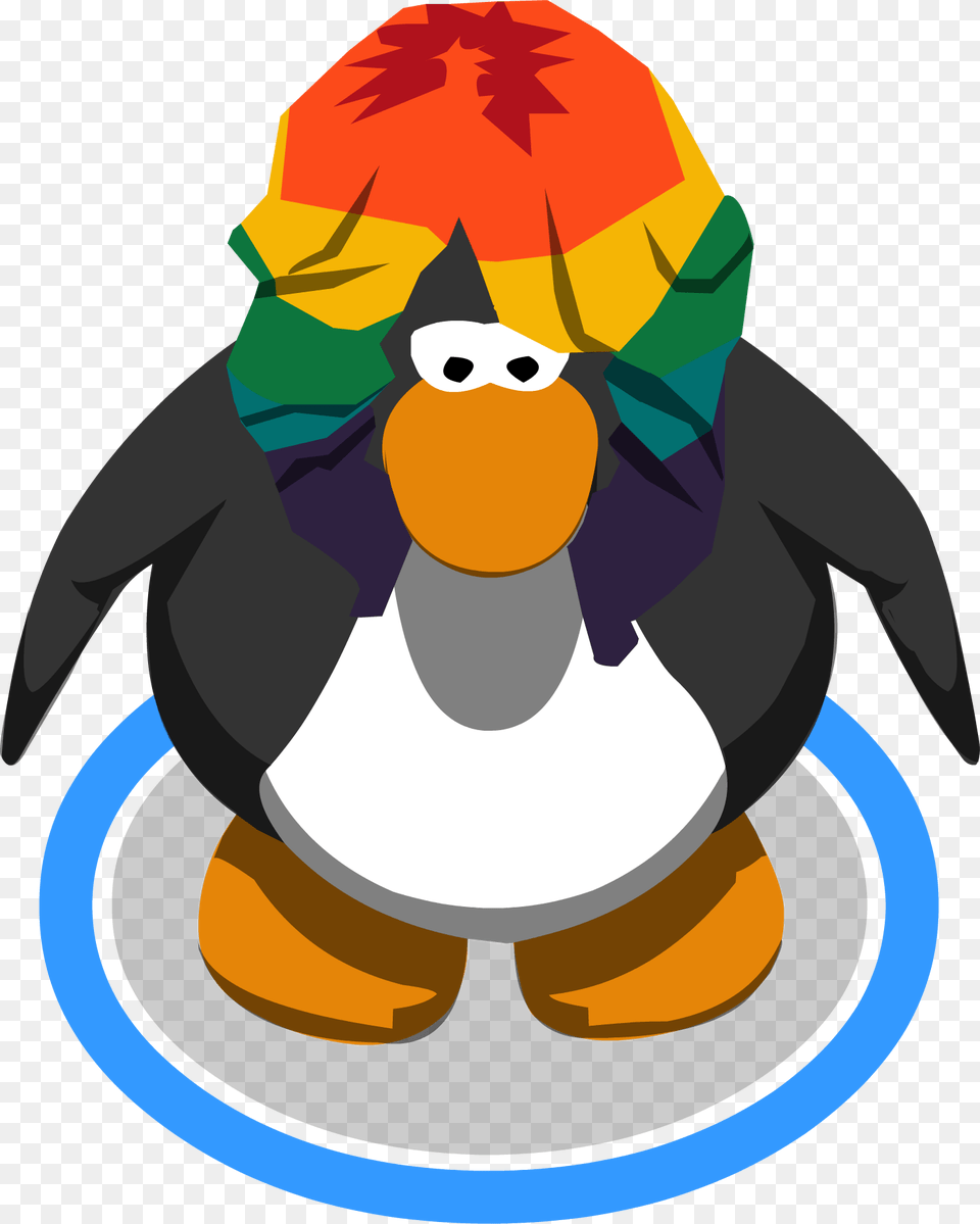 The Rainbow Curls In Game Club Penguin Penguin Head, Baby, Person, Animal, Bird Png
