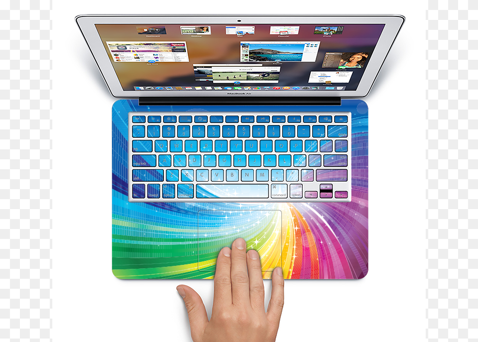 The Rainbow Hd Waves Skin Set For The Apple Macbook Sunky Macbook Pro 15 Inch Case With Retina Display, Computer, Electronics, Laptop, Pc Free Png Download