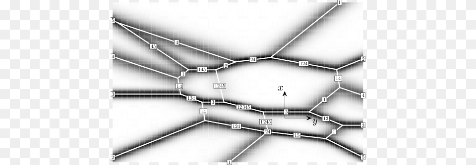 The Real Pattern Set Of A Five Soliton Solution Abstract Diagram Free Png Download