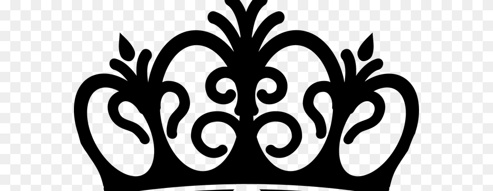 The Real Sun Karma Queen Crown Clipart Black And White, Gray Free Png Download