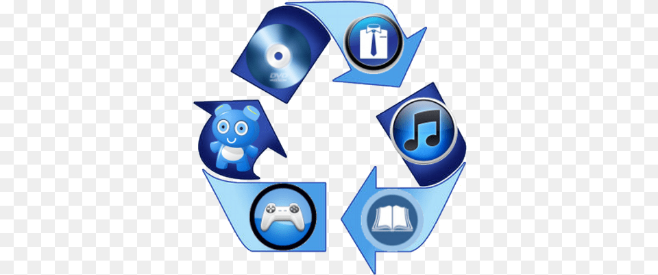 The Recycled Find Simbolo De Reciclaje Azul, Recycling Symbol, Symbol, Disk Png