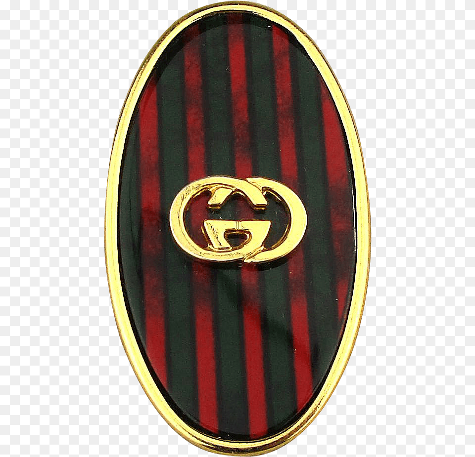 The Red And Green Stripe Logo Of Vintage Gucci Covers Money Clip, Badge, Emblem, Symbol, Machine Png Image