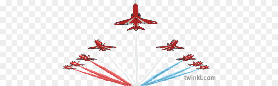 The Red Arrows Illustration Twinkl Red Arrows Jet, Flying, Animal, Bird, Aircraft Free Transparent Png
