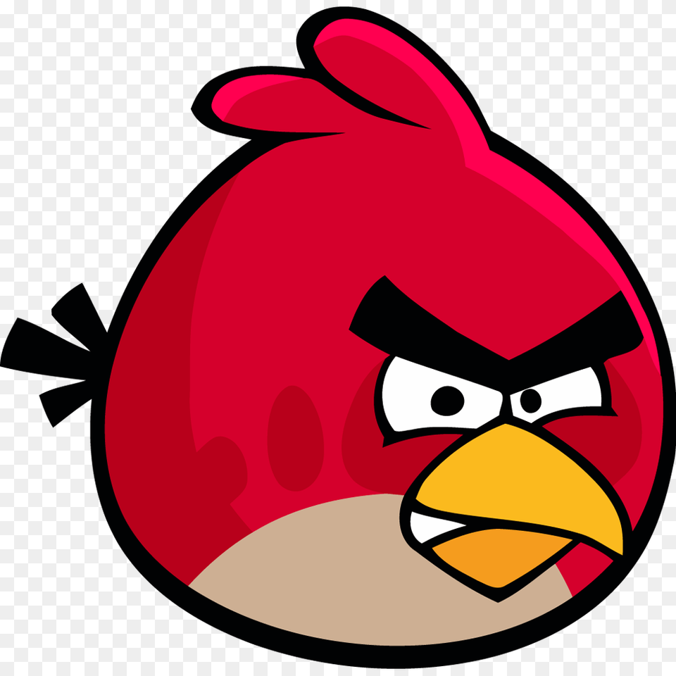 The Red Bird Is My Most Favorite Character From Angry Birds, Animal, Beak, Food, Fish Free Png