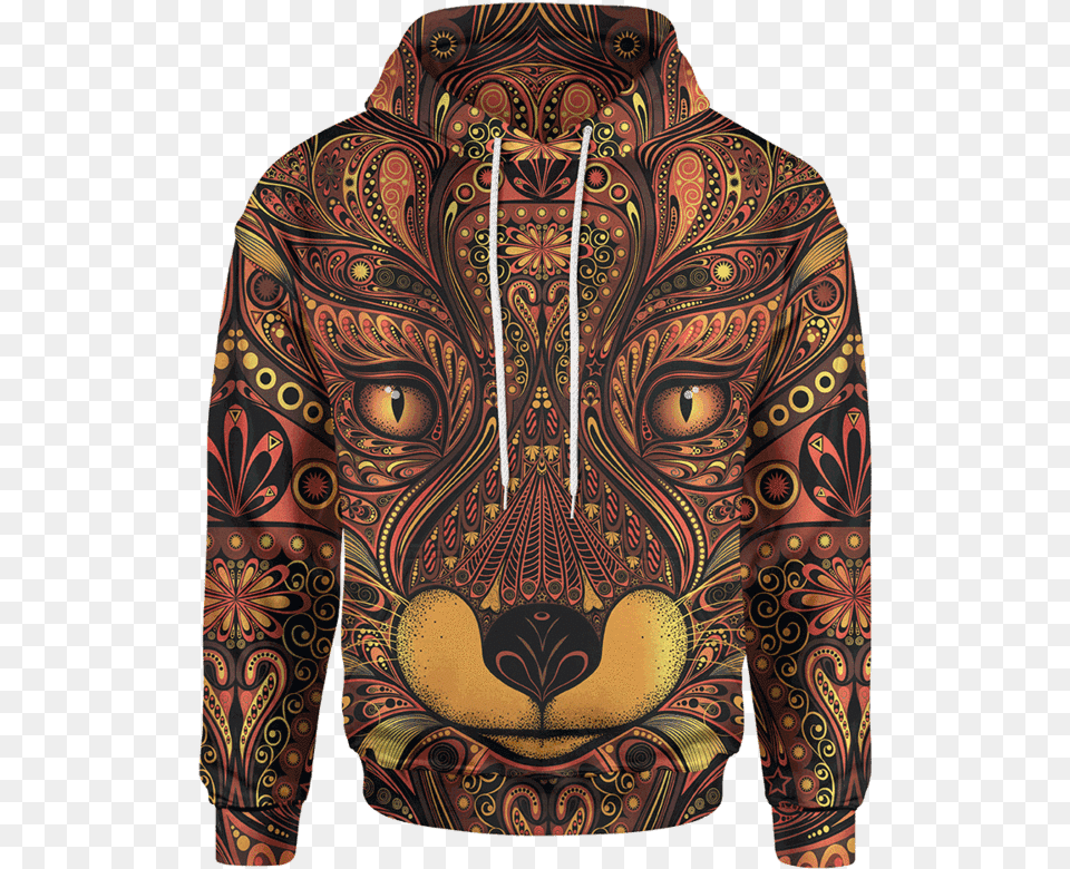 The Red Fox Unisex Hoodie Sweatshirt, Clothing, Coat, Jacket, Knitwear Free Png