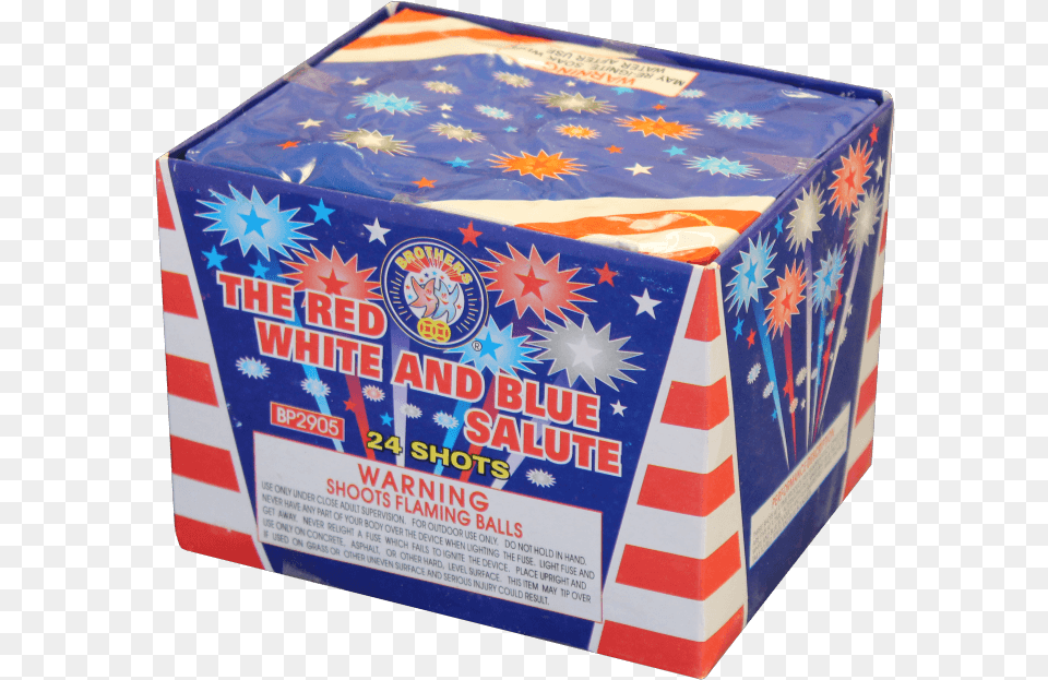 The Red White Amp Blue Salute Box, Fireworks, Cardboard, Carton, Food Free Png Download