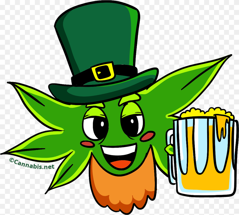 The Reefer Report For St Patrick39s Day Cannabis, Clothing, Green, Hat, Animal Free Transparent Png