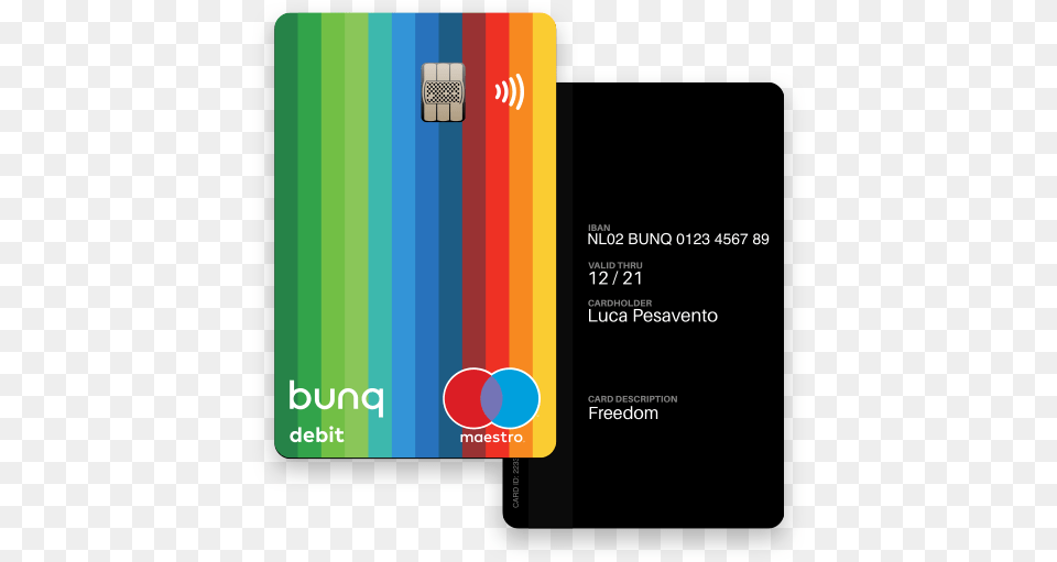 The Refreshed Maestro Design Bunq Card, Text, Credit Card Free Png