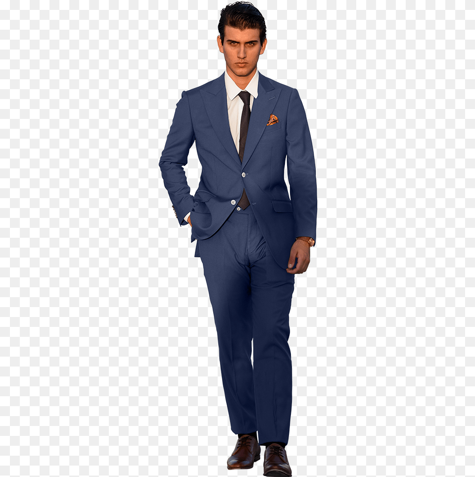 The Regal Navy Suit Suit, Tuxedo, Clothing, Formal Wear, Person Free Png Download