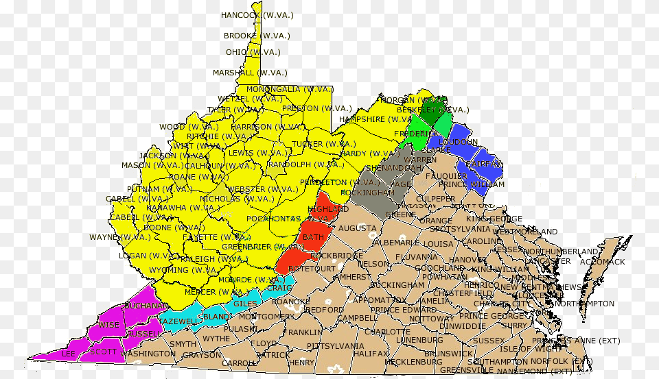 The Restored Government Of Virginia Legislature Authorized West Virginia 1863 Map, Chart, Plot, Atlas, Diagram Png Image