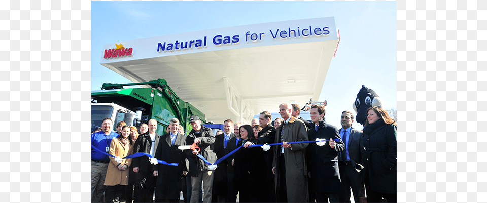 The Ribbon Is Cut On The New Compressed Natural Gas Banner, Woman, People, Female, Person Free Png Download