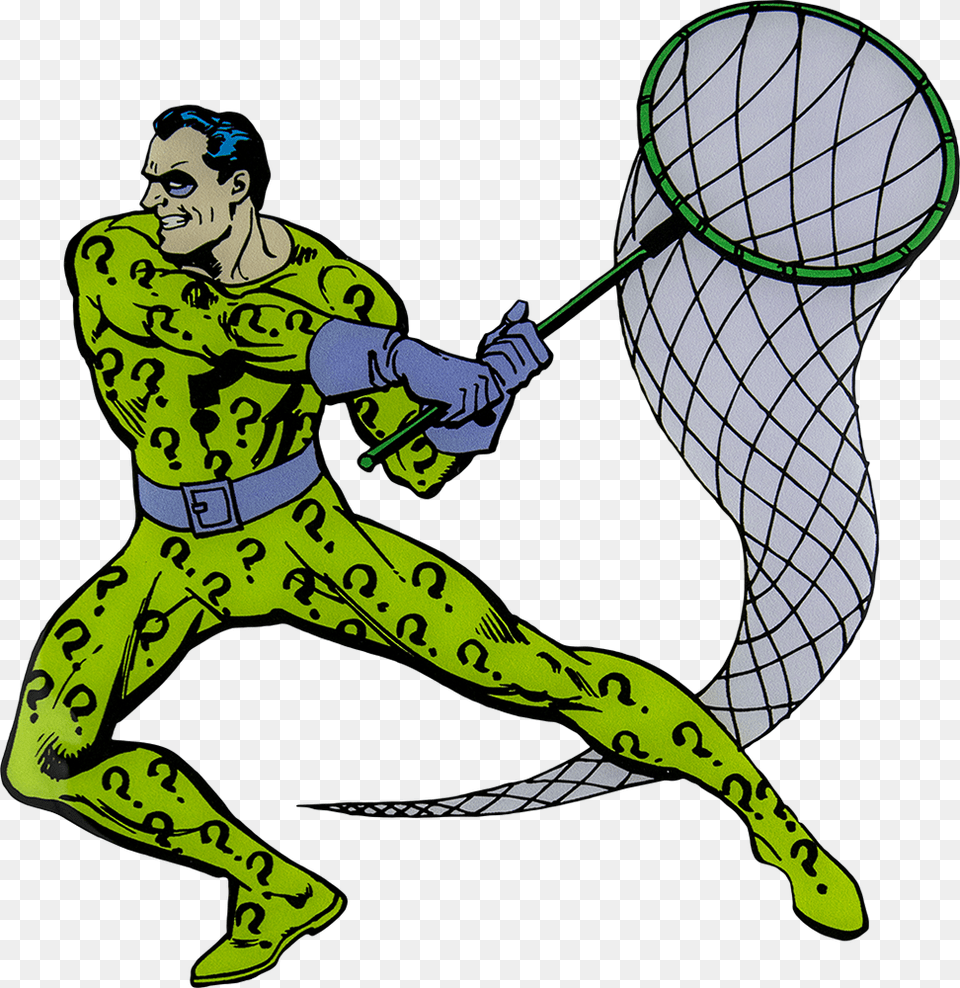 The Riddler Character Lensed Emblem Batman Vs Riddler, Person, Badminton, Sport, Face Png