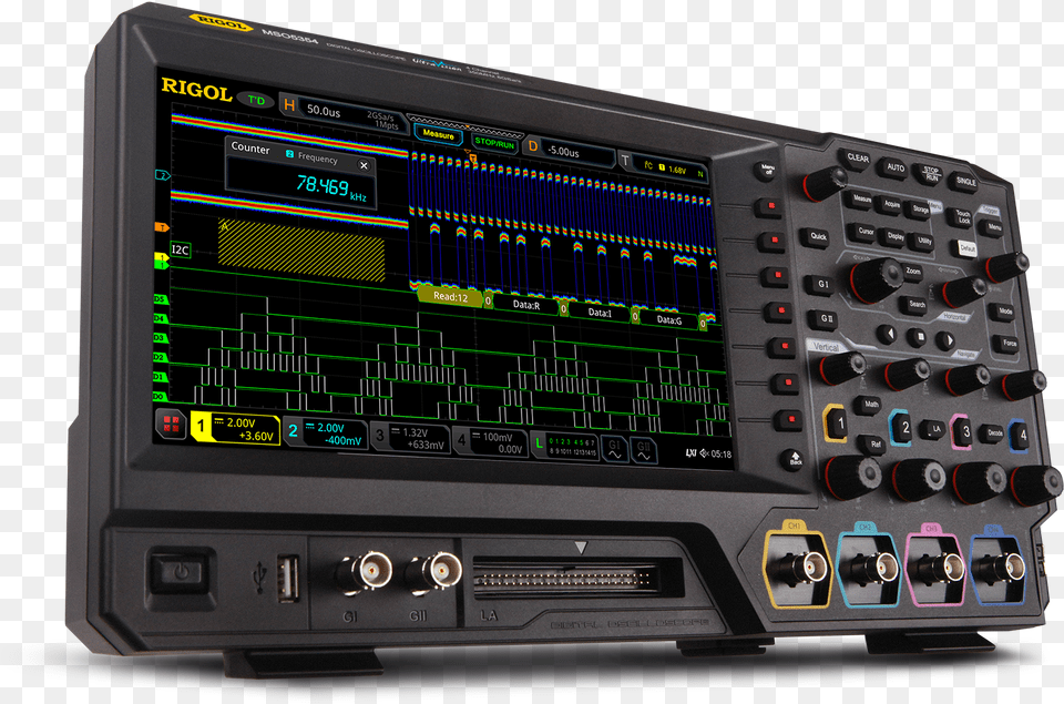 The Rigol Mso5000 Series Digital Oscilloscope For Embedded Rigol, Electronics, Computer Hardware, Hardware, Monitor Png