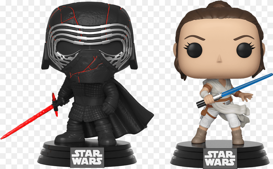The Rise Of Skywalker Rey And Kylo Ren Pop Star Wars The Rise Of Skywalker Rey, Sword, Weapon, Figurine, Face Free Transparent Png