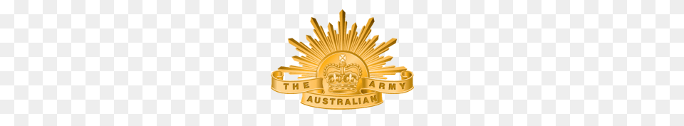 The Rising Sun Badge Australian Army, Gold, Logo, Symbol, Emblem Png Image