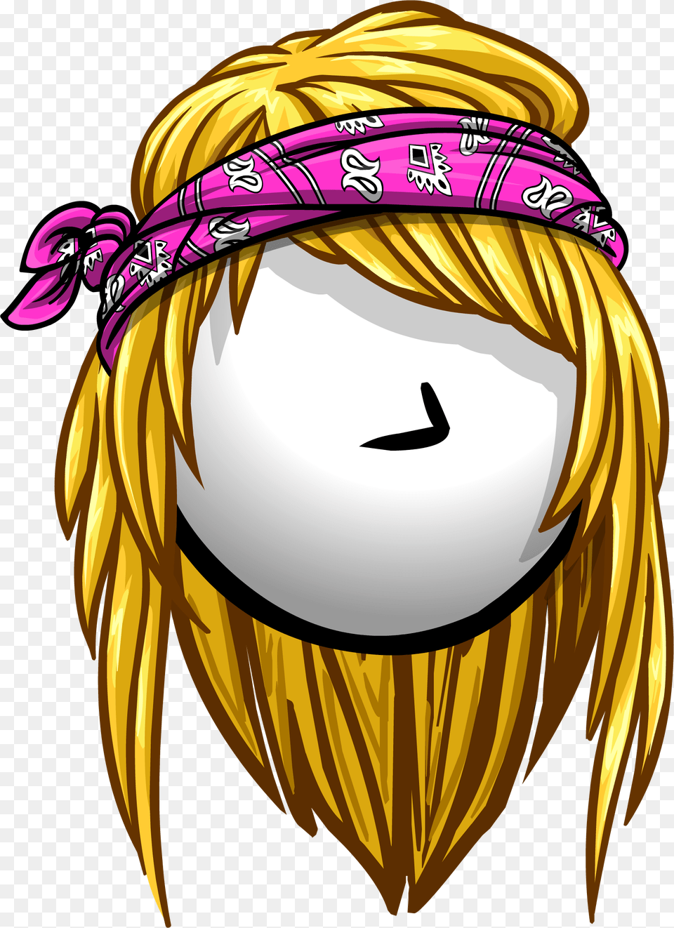 The Rock Bandana Clothing Icon Id 1265 Blonde Hair Club Penguin, Publication, Book, Comics, Accessories Free Png