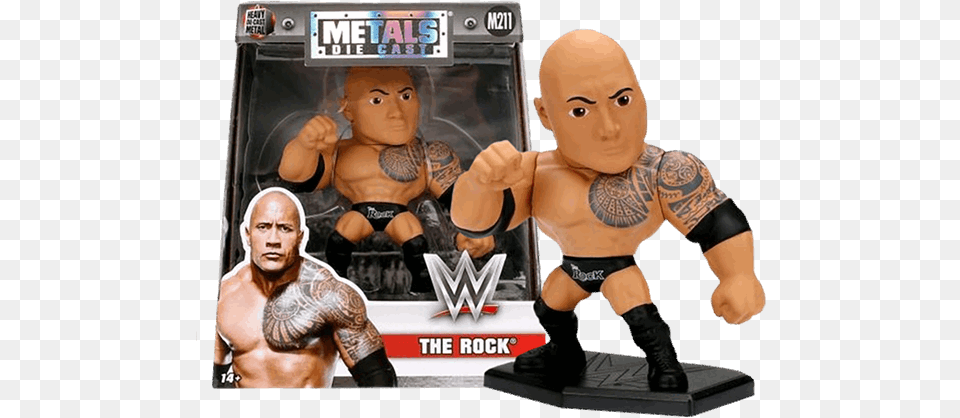 The Rock Metals Diecast 4quot Figure Figurine, Adult, Male, Man, Person Free Png Download