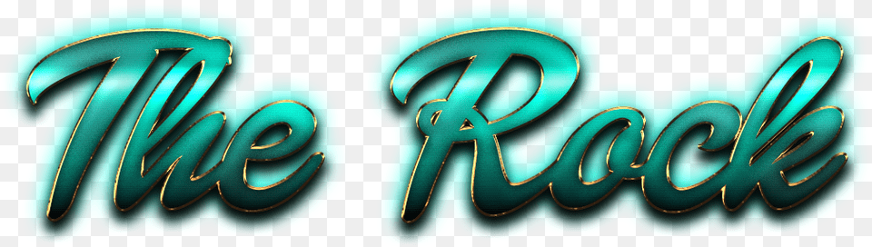 The Rock Name Logo Graphic Design, Turquoise, Accessories Png