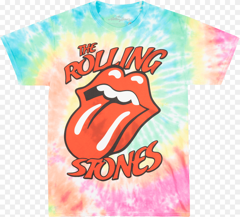 The Rolling Stones Forty Licks Tie Dye Tee Rock Music Tie Dye Rolling Stones T Shirt, Clothing, T-shirt Free Png Download