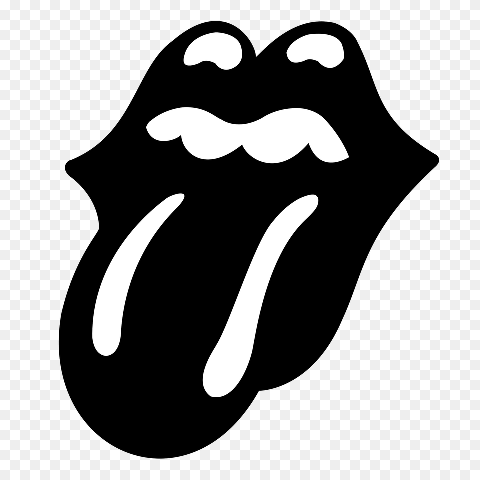 The Rolling Stones Logo Black And White, Stencil, Animal, Kangaroo, Mammal Free Png Download