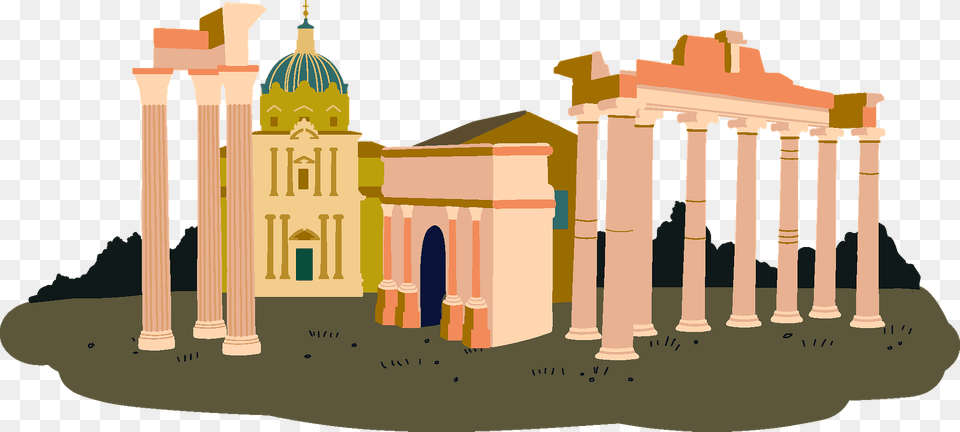 The Roman Forum Clipart, Arch, Architecture, Pillar, Building Free Transparent Png