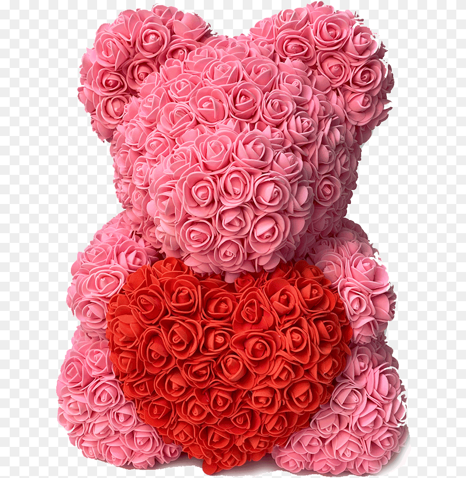 The Rose Bear With Red Heart Valentineu2019s Edition Bouquet, Birthday Cake, Plant, Home Decor, Food Free Png