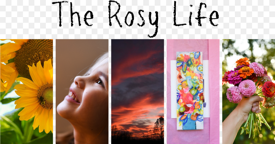 The Rosy Life Sunflower, Flower Arrangement, Art, Plant, Collage Free Png Download