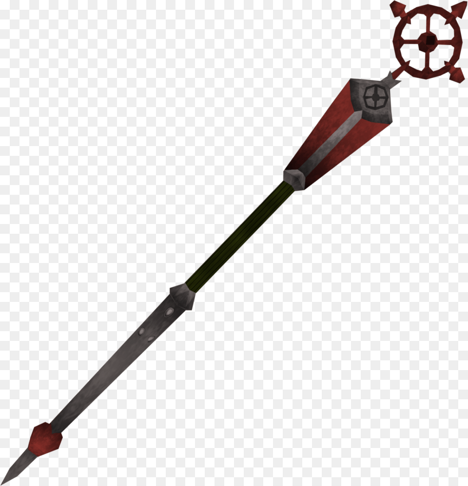 The Runescape Wiki Red Magic Staff Transparent, Sword, Weapon, Blade, Dagger Free Png Download