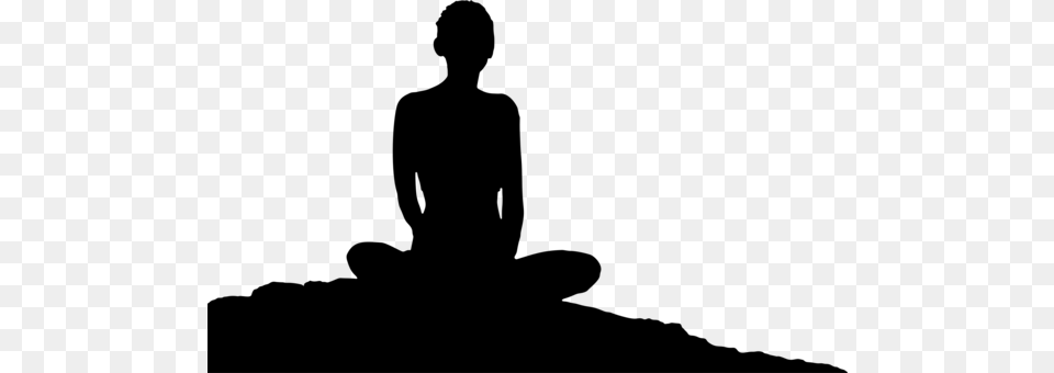 The Sacred Path Of The Warrior Woman Female Silhouette Meditating Silhouette, Gray Free Png