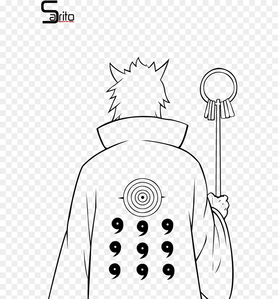 The Sage Of The Six Paths Line Art Free Png Download