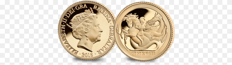 The Saint George U0026 Dragon Quarter Sovereign 2018 Coin Artifact, Money, Person, Baby, Accessories Free Png