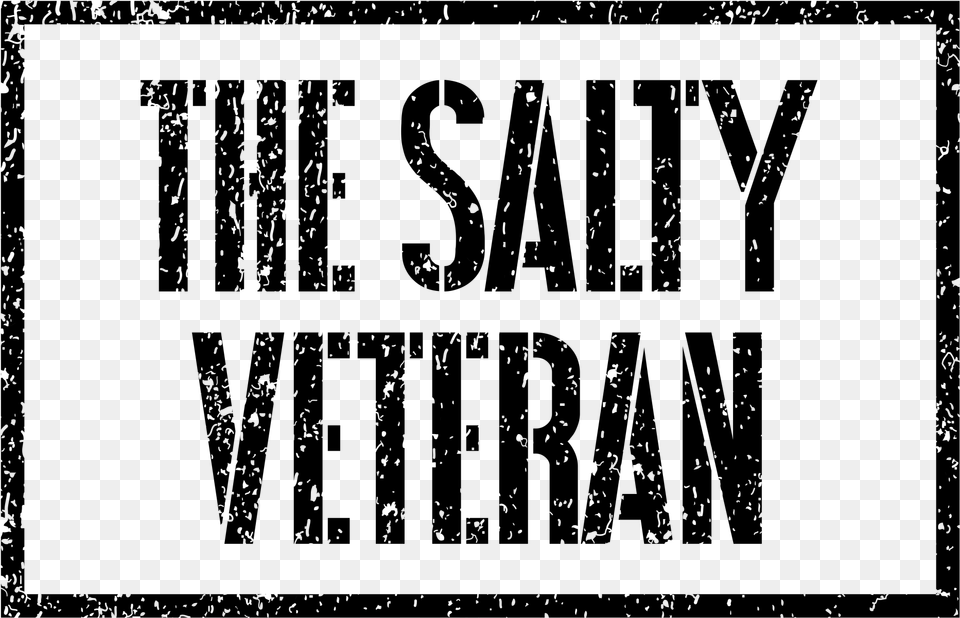 The Salty Veteran Calligraphy, Gray Png