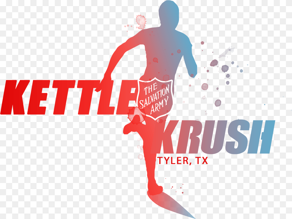 The Salvation Army Kettle Krush Graphic Design, Adult, Advertisement, Male, Man Free Png Download