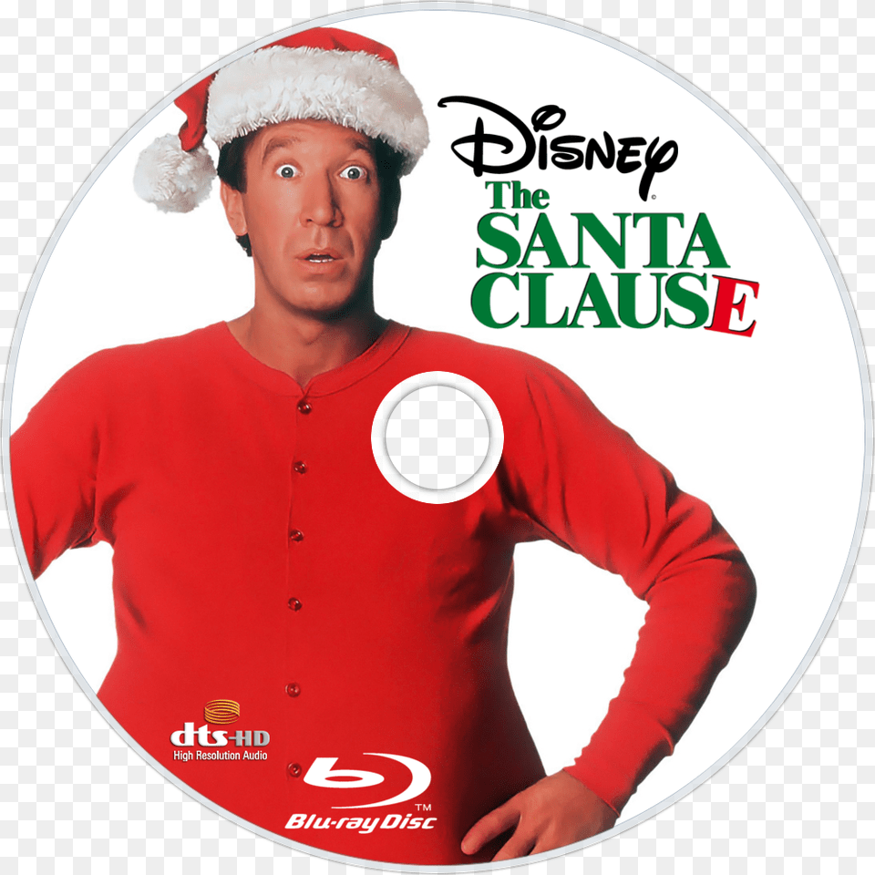 The Santa Clause Bluray Disc Image Santa Clause Movie Poster, Adult, Disk, Dvd, Male Free Png