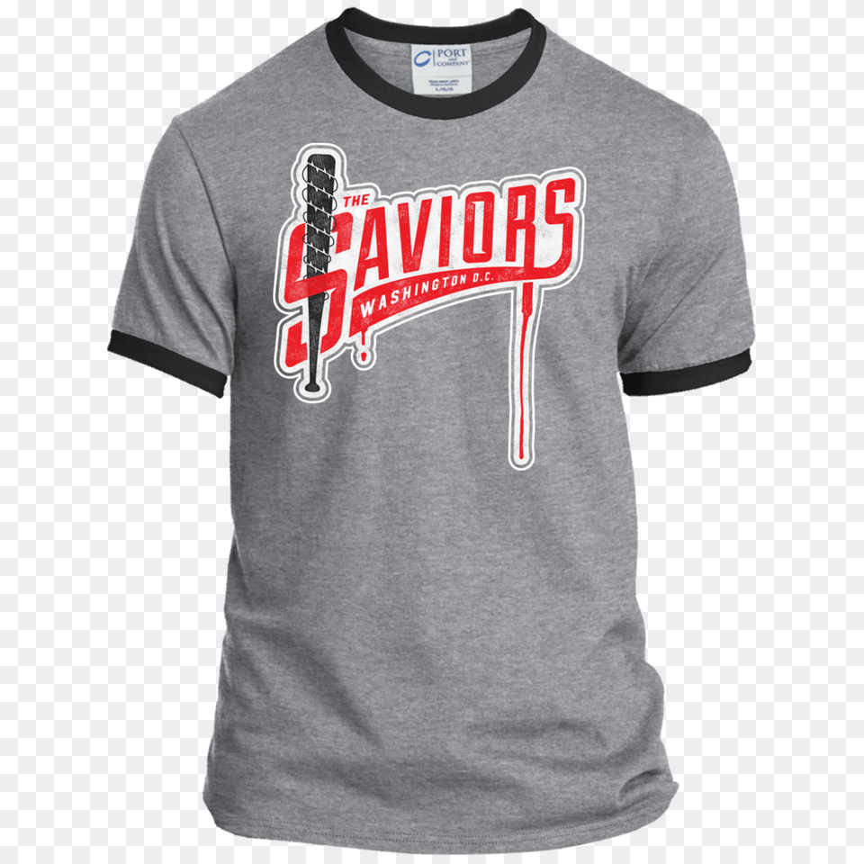 The Saviors Negan Ringer T Shirts Featuring Lucille P, Clothing, Shirt, T-shirt Png