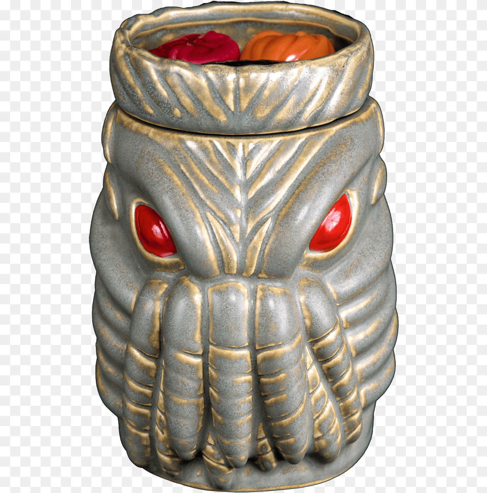 The Scent Of Cthulhu Wax Warmer Tiki, Symbol, Emblem, Jar, Architecture Png Image