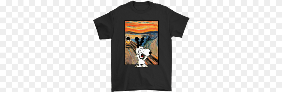 The Scream Charlie Brown And Snoopy Shirts Gildan Mens Dont Mess With Me My Daddy, Clothing, T-shirt, Art, Painting Png