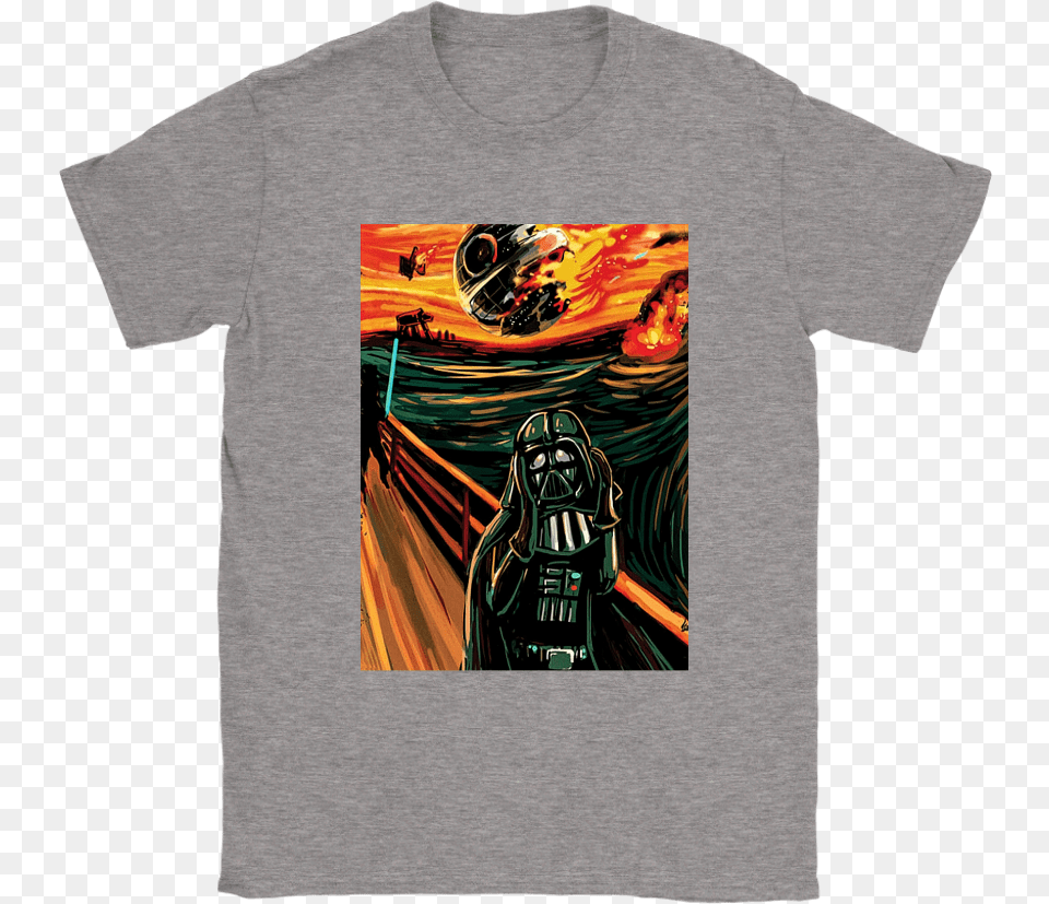 The Scream Star Wars Falling Death Star Darth Vader Philadelphia Flyers Grateful Dead Shirt, Clothing, T-shirt, Adult, Female Free Png Download