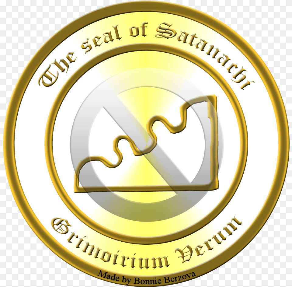 The Seal Of Satanachi From Grimoirium Verum Satanachia, Gold, Disk, Coin, Money Free Png