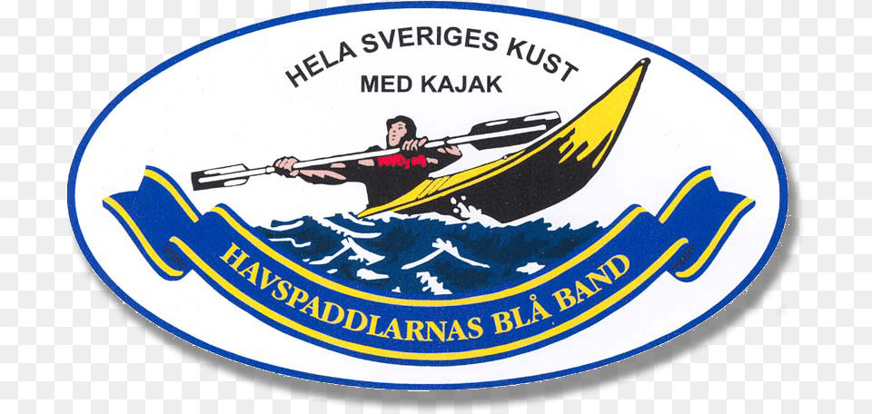 The Seapaddlers Blue Ribbon Of Sweden Coast Kayaking, Logo, Oars, Baby, Person Free Png Download