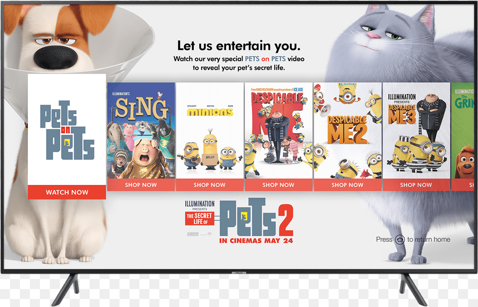 The Secret Life Of Pets, Advertisement, Screen, Electronics, Monitor Png Image