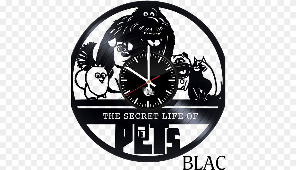 The Secret Life Of Pets Handmade Vinyl Record Wall Secret Life Of Pets, Analog Clock, Clock, Disk Free Png