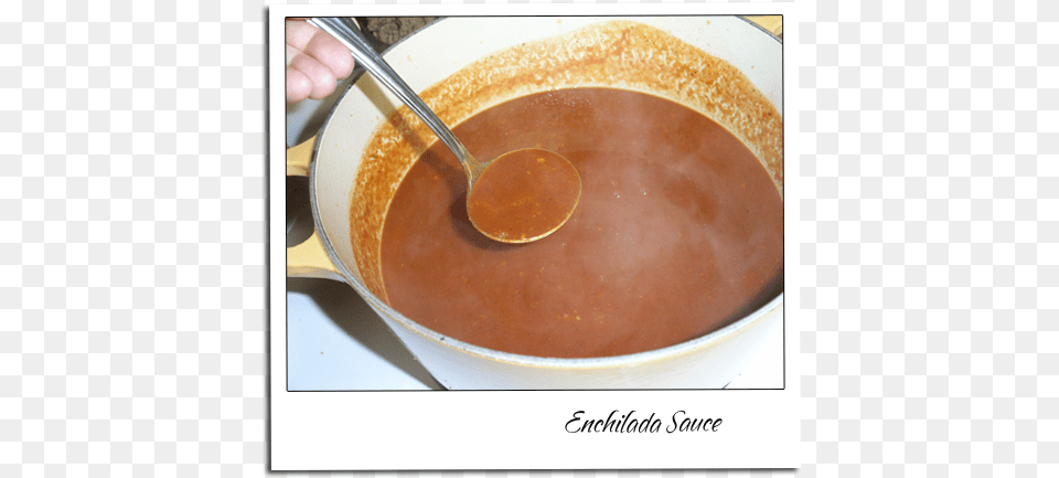 The Secret To Great Enchiladas Lies In The Sauce Gravy, Spoon, Meal, Food, Dish Free Png