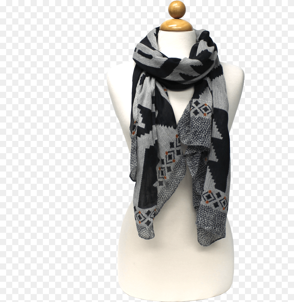 The Serena Aztec Tribal Scarf Scarf, Clothing, Stole Png