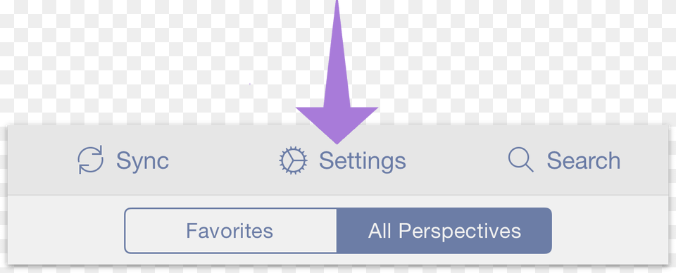 The Settings Menu Is Reached From The Secret Bar In Omnifocus, Text, Symbol, Page Free Png Download